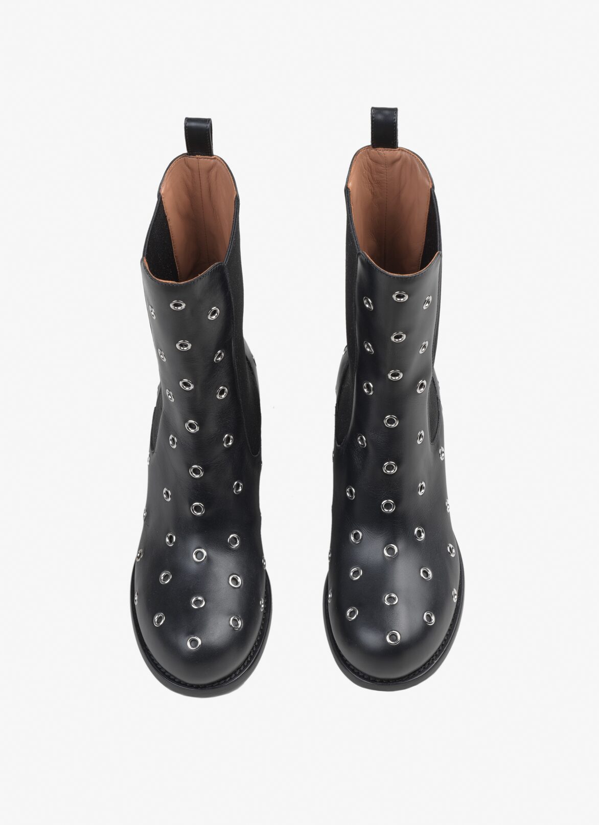 Round heeled boots
 ALAÏA BLACK ROUND HEELED BOOTS
